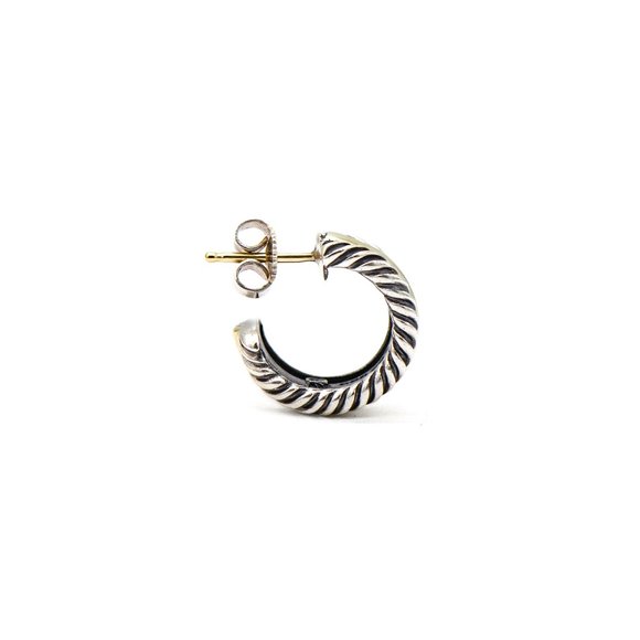 SOLD David Yurman Cable Classics Hoop Earrings - Picture 3 of 4